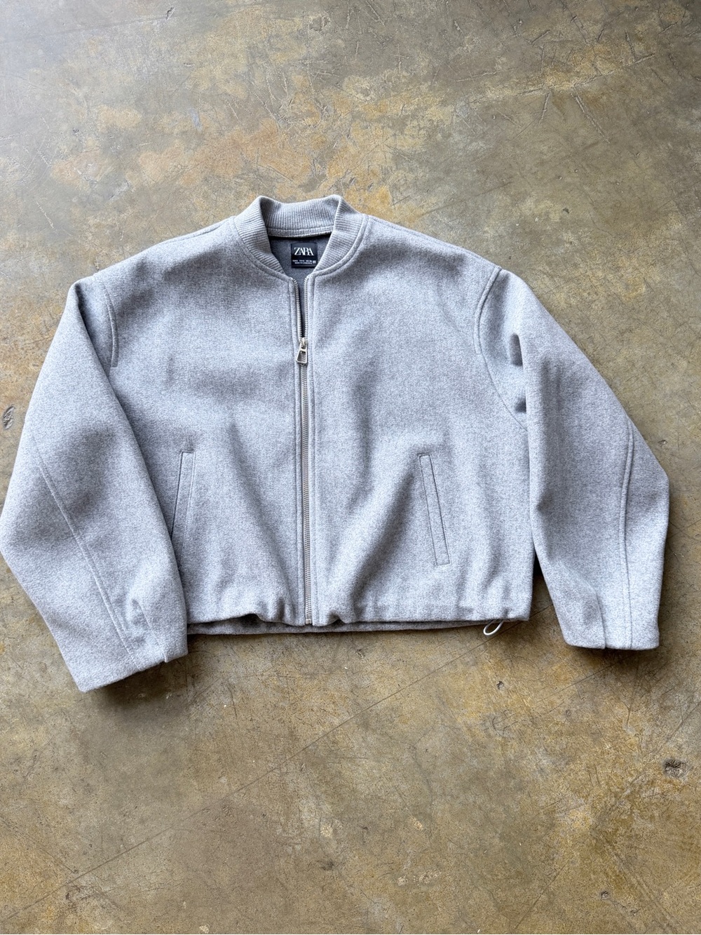Zara Women's Light Gray Bomber Jacket